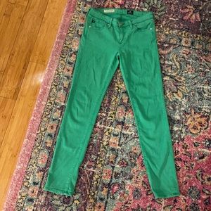 AG Stevie Ankle Slim Straight Leg Jeans - Size 24 Green